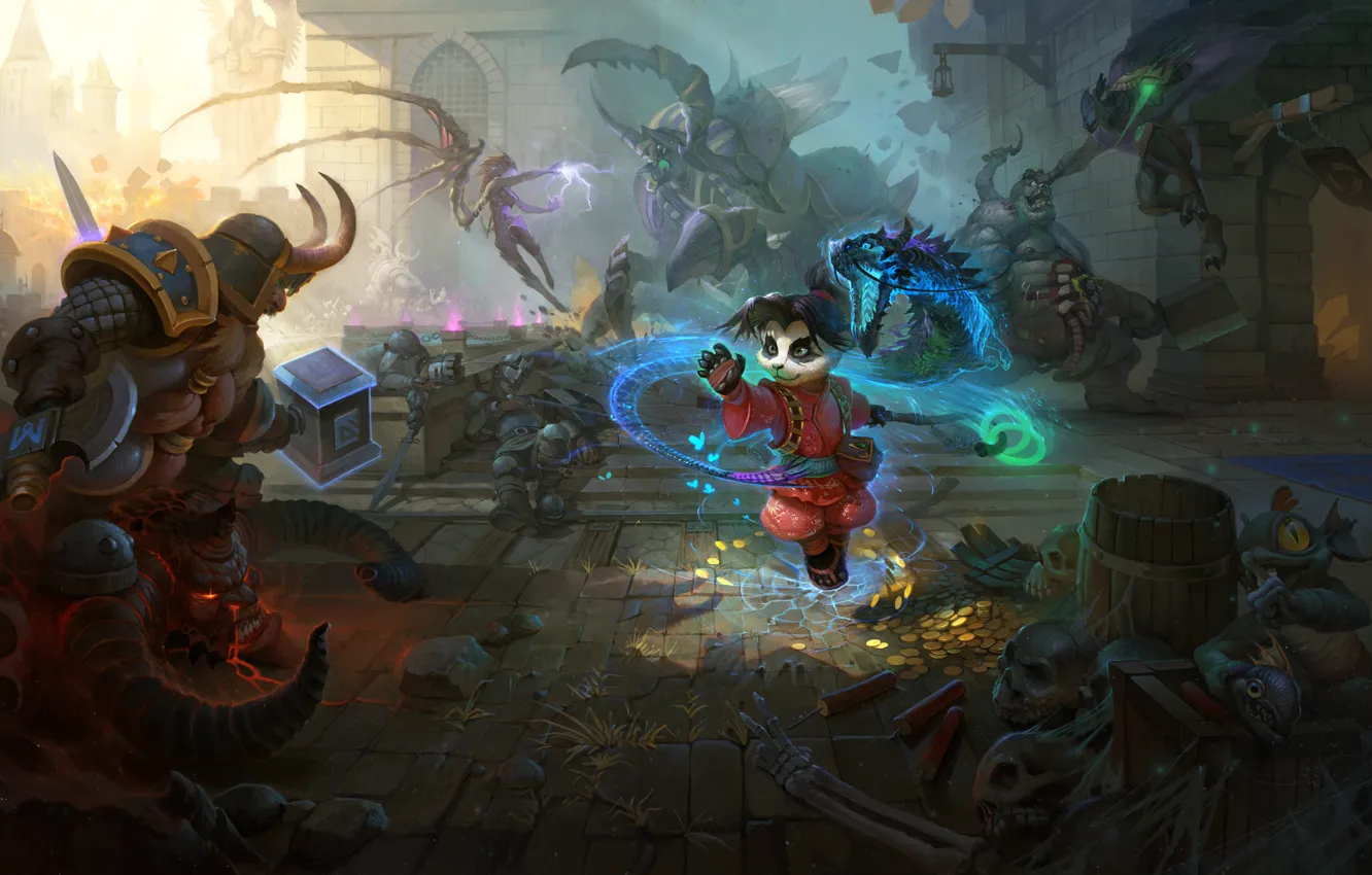 Фото обои starcraft, diablo, warcraft, Zeratul, sarah kerrigan, Heroes of the Storm, Anub'arak, Stitches
