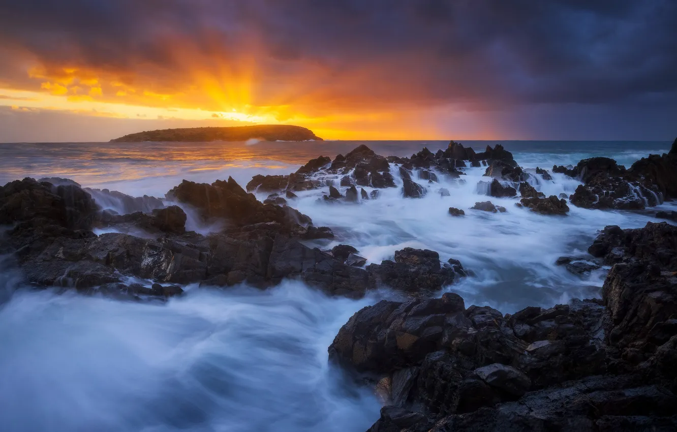Фото обои море, закат, скалы, Австралия, Australia, Большой Австралийский залив, Great Australian Bight, Вайтпинга