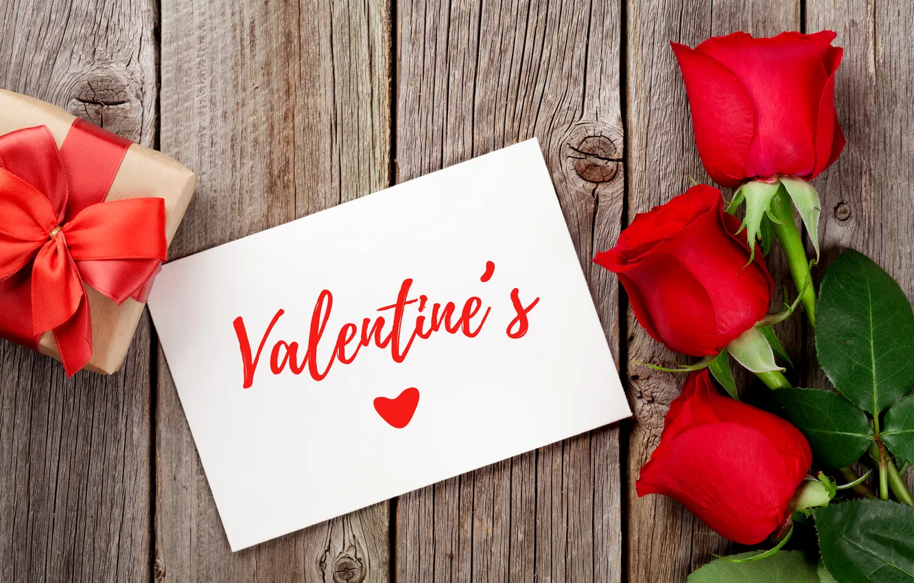 Фото обои любовь, цветы, подарок, романтика, розы, love, happy, День святого Валентина