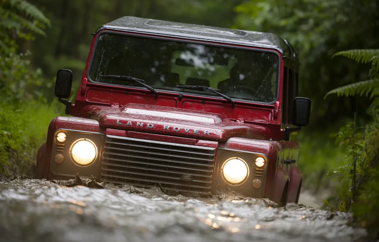 Фото обои внедорожник, Land Rover, Defender, 2013, Defender 110
