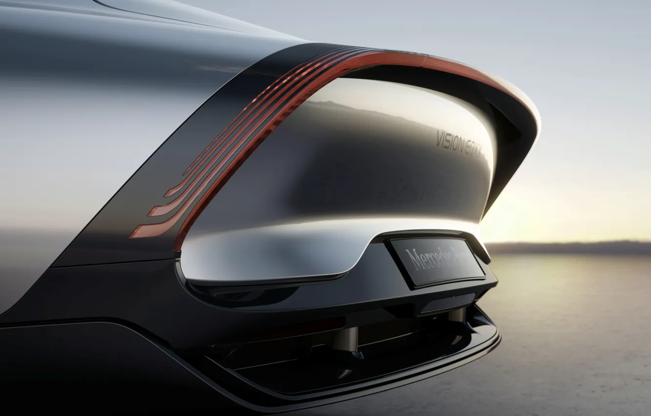 Фото обои купе, Mercedes-Benz, бампер, корма, 2022, Vision EQXX Concept