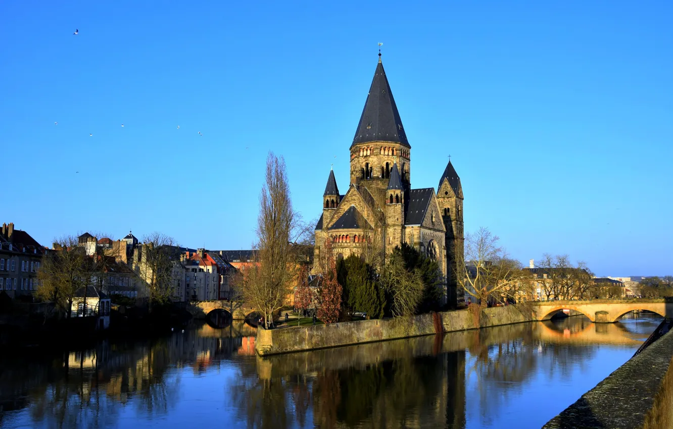 Фото обои Франция, собор, Metz, Мец