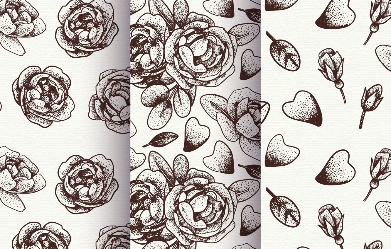 Фото обои фон, розы, текстура, лепестки, patterns, flowers, roses