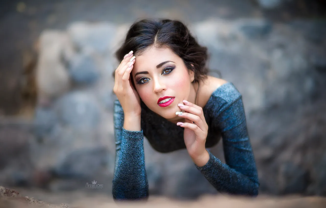 Фото обои взгляд, девушка, портрет, Angelica