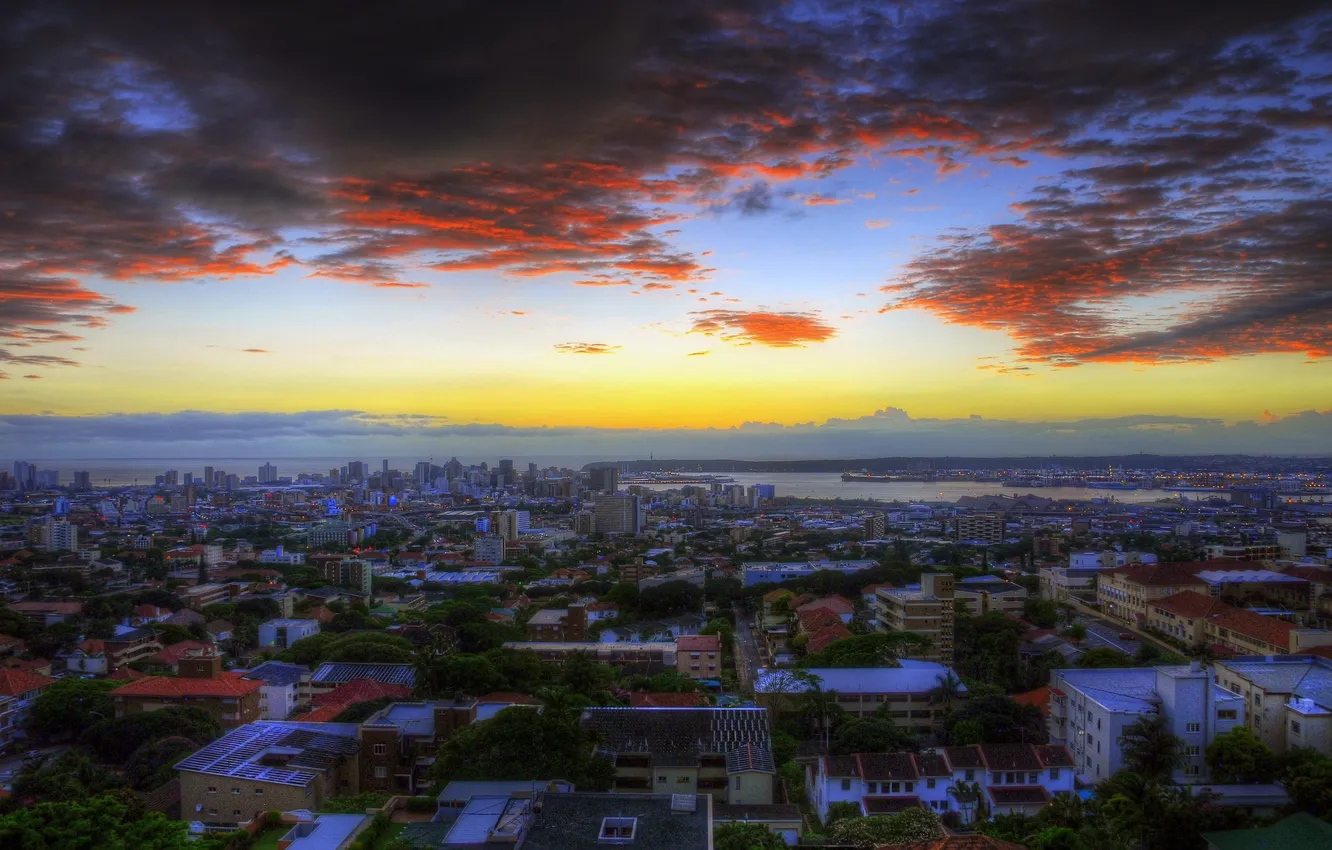 Фото обои закат, sunrise, South Africa, Южно-Африканская Республика, Durban, Дурбан