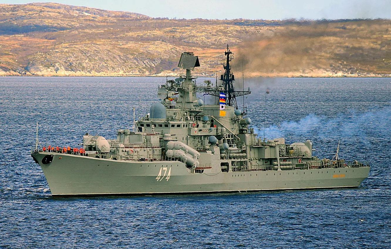 Фото обои эсминец, проект 956, адмирал ушаков