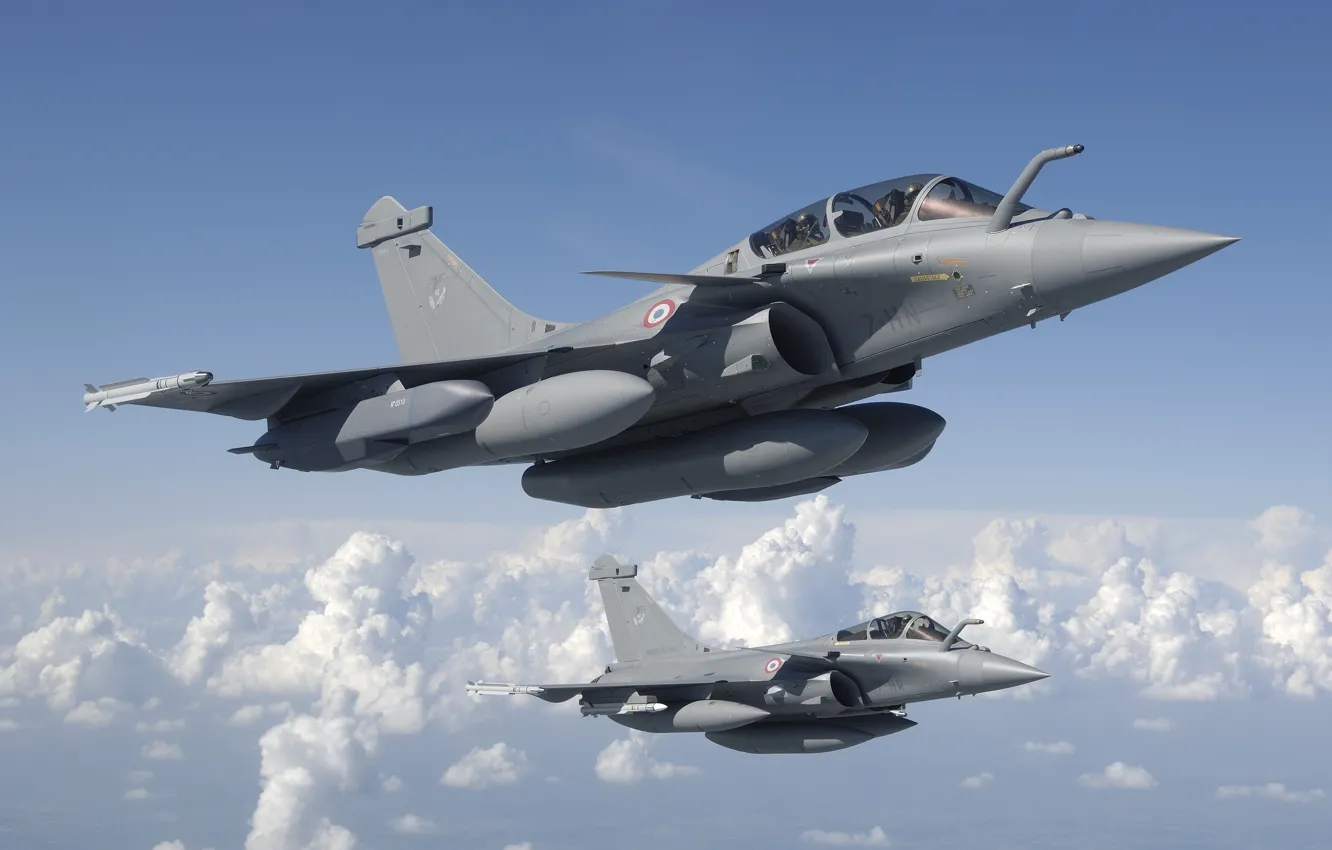Фото обои Истребитель, Dassault Rafale, ВВС Франции, Armée de l'Air