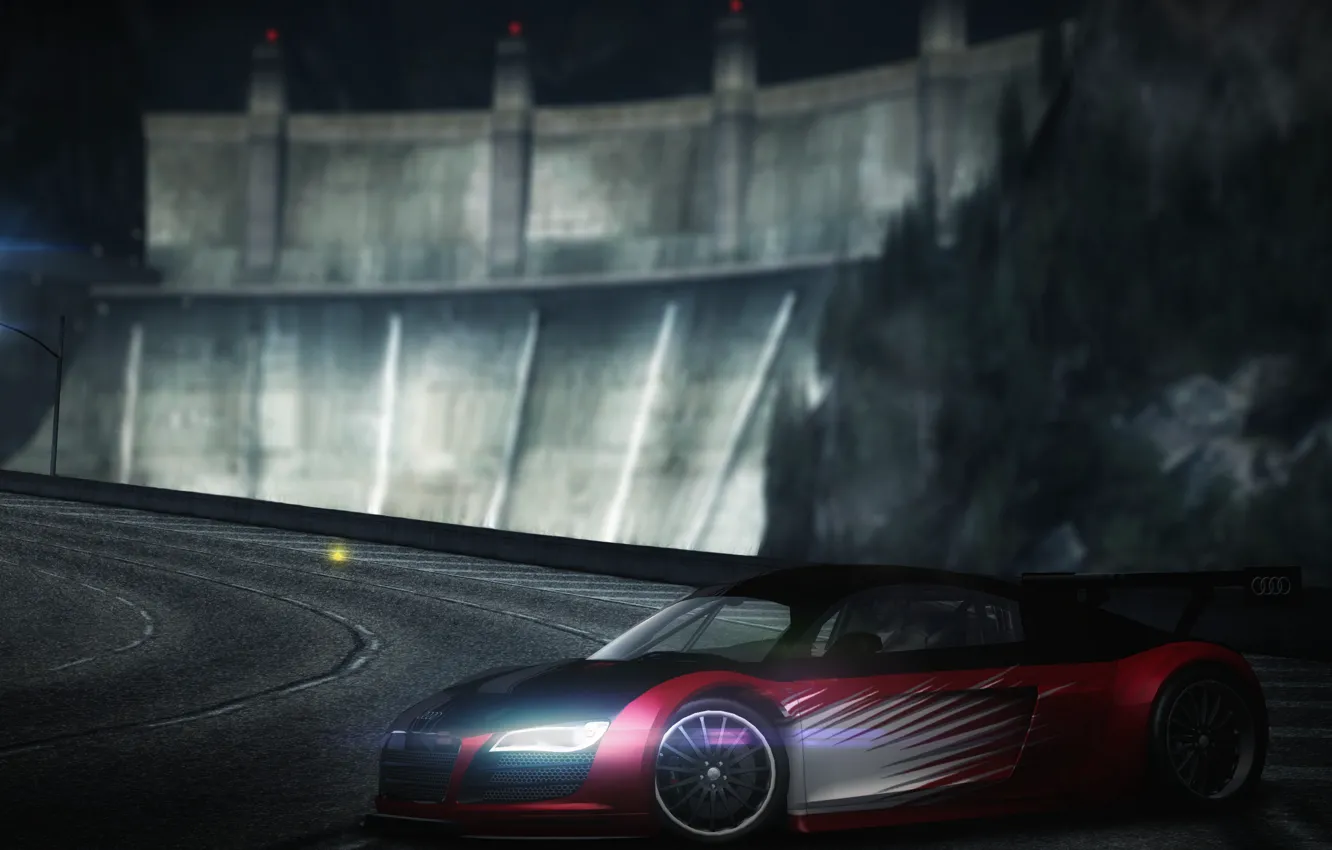 Фото обои Audi R8, photoshop, screenshot, Need for speed world