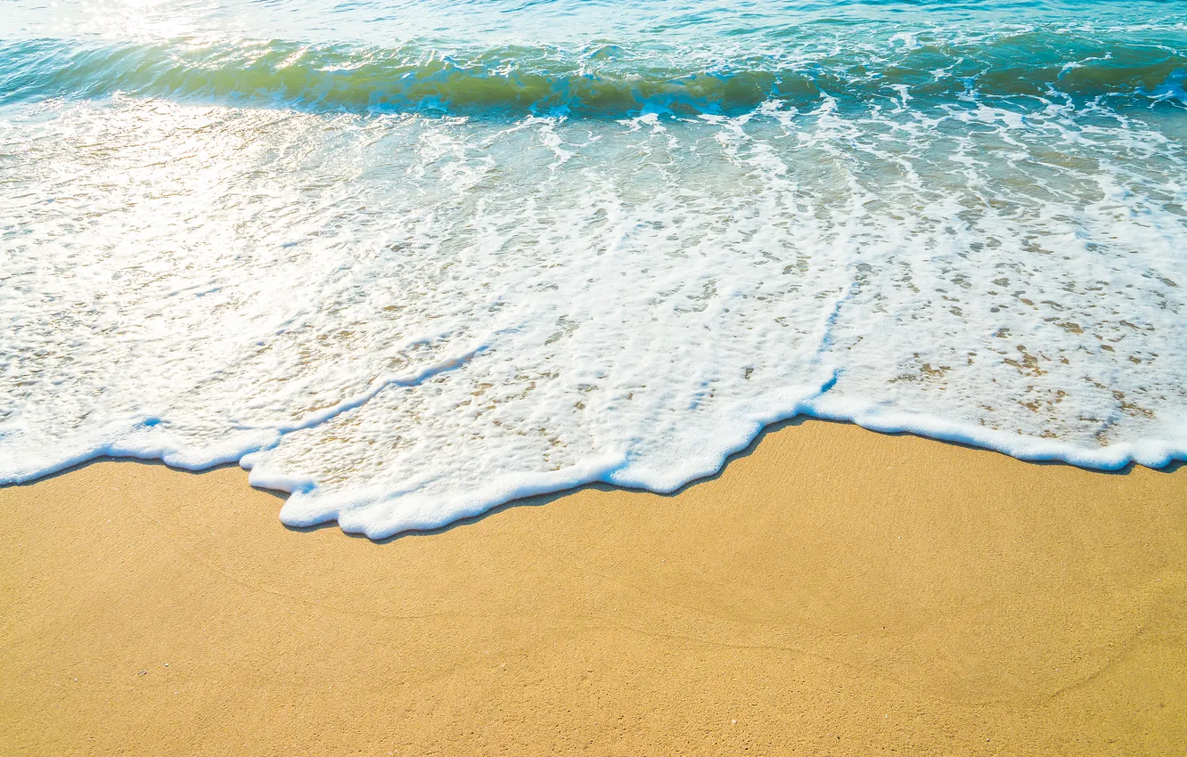 Фото обои песок, море, волны, пляж, лето, берег, summer, beach