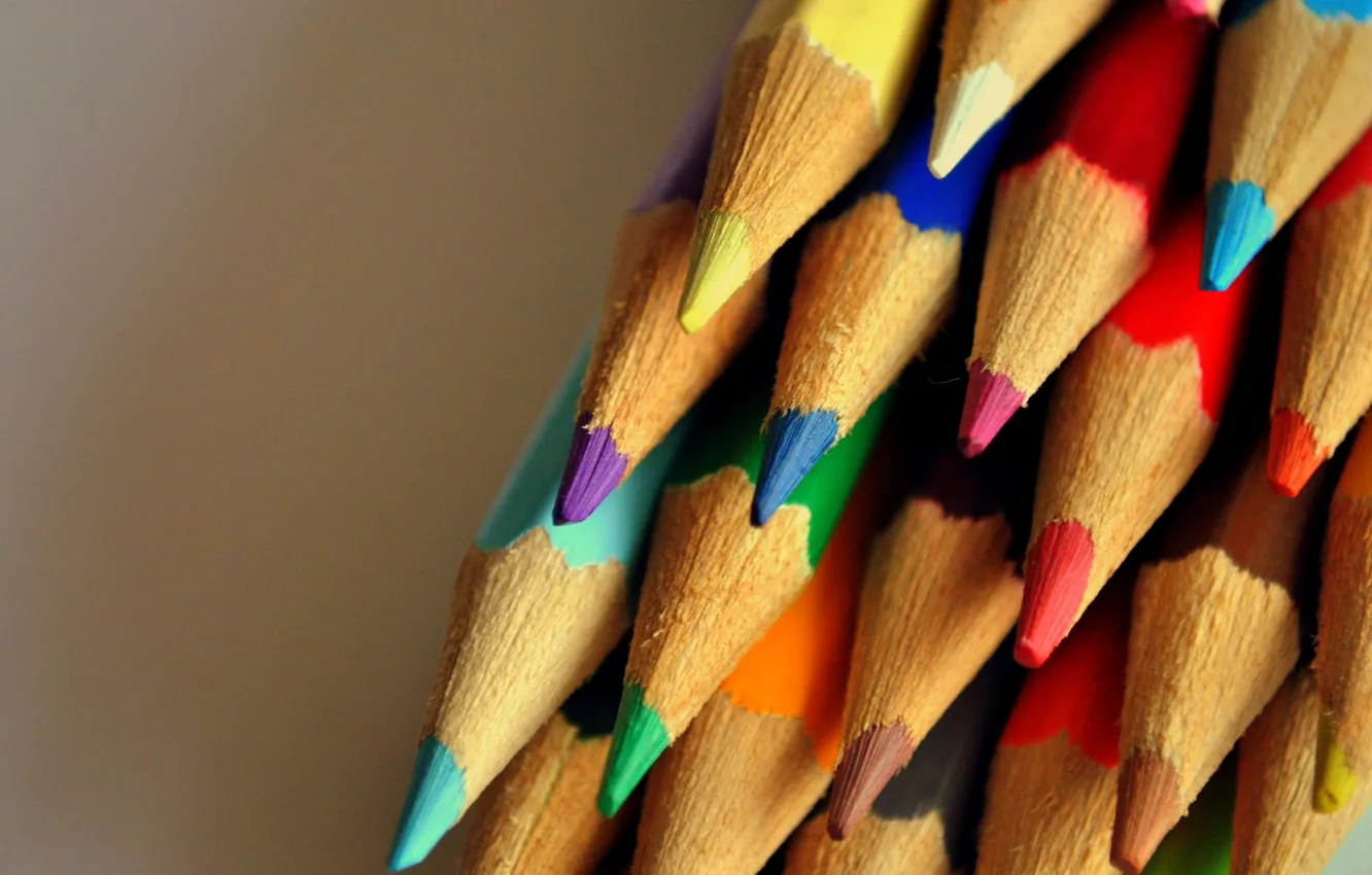 Фото обои цвета, макро, карандаши, разноцветные, colours, macro