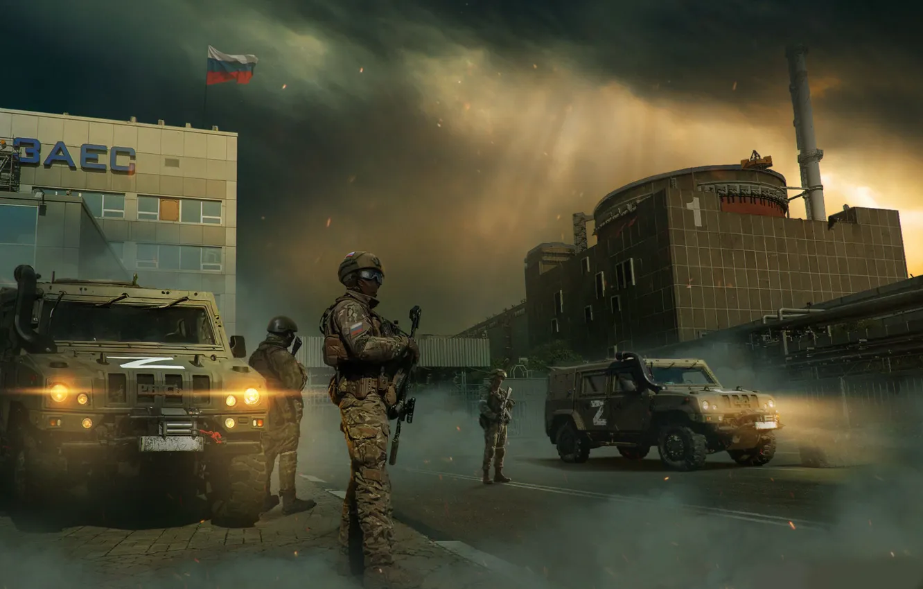 Фото обои Война, Солдаты, Россия, Арт, Украина, Русские, Военная техника, Conflict