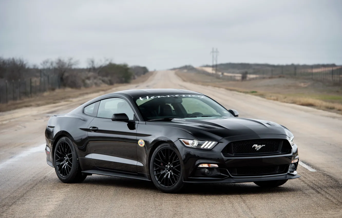 Фото обои Mustang, Ford, мустанг, форд, Hennessey, Supercharged, HPE700, 2015