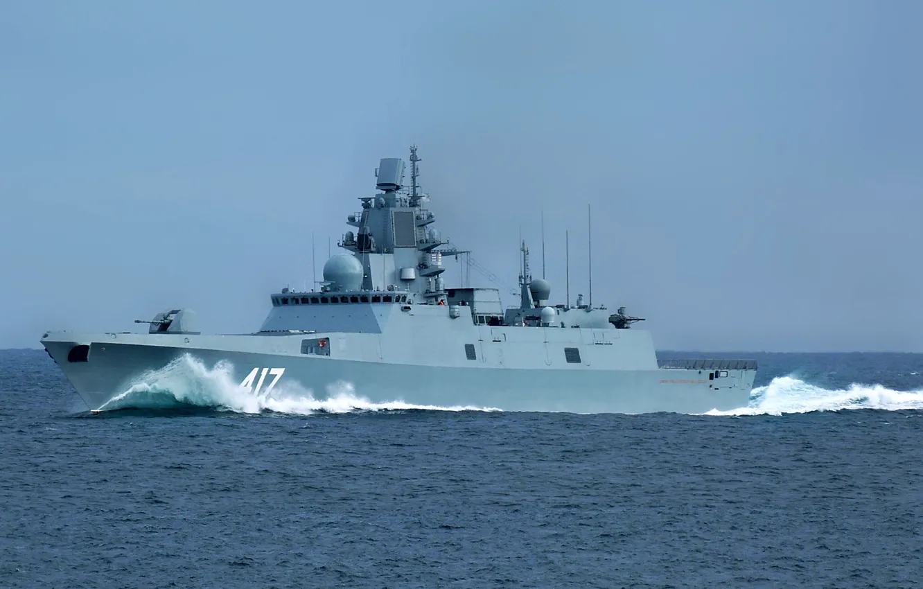 Фото обои фрегат, вмф, на ходу, адмирал горшков