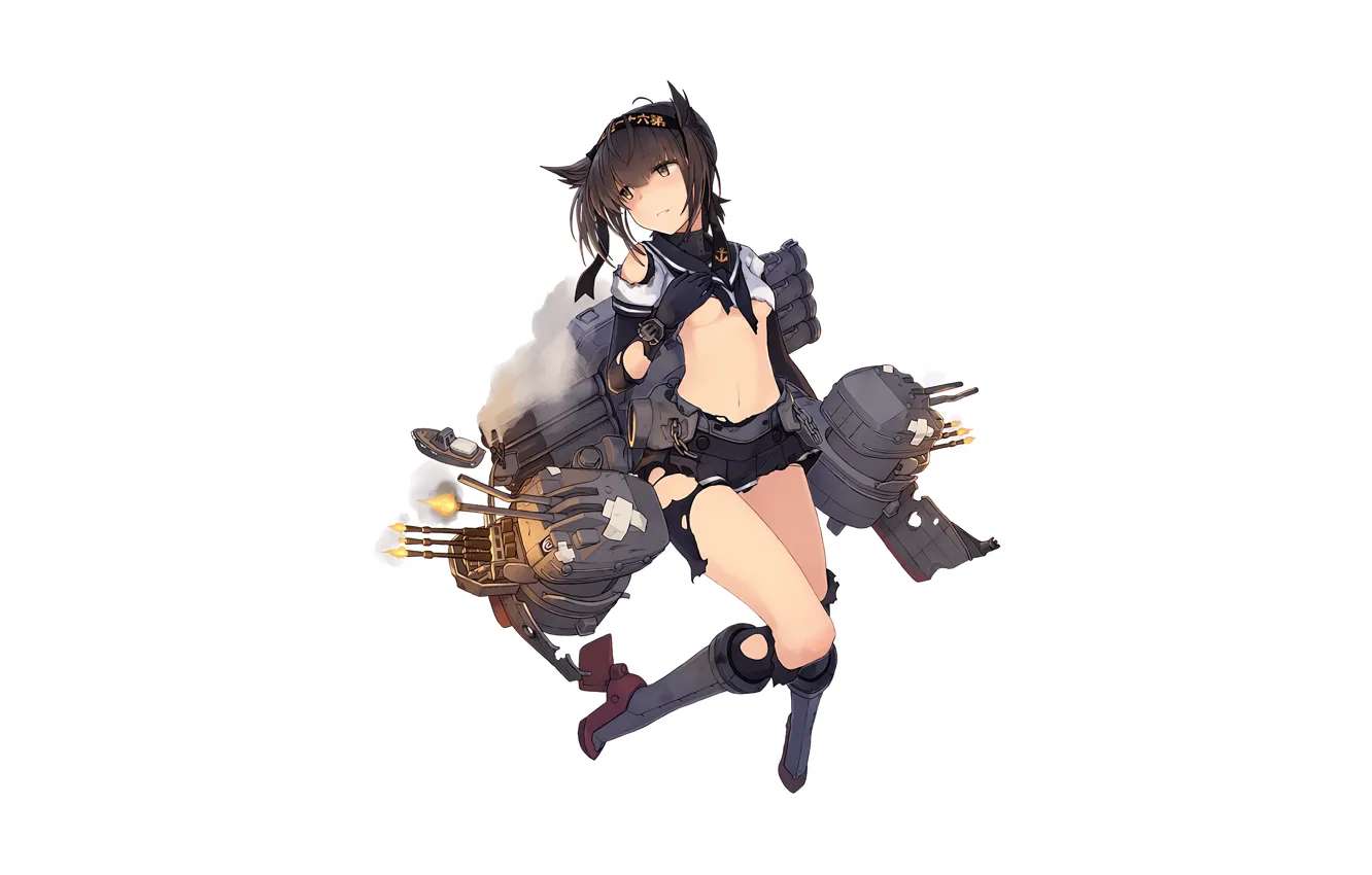 Фото обои girl, sexy, anime, beautiful, short hair, pretty, attractive, handsome