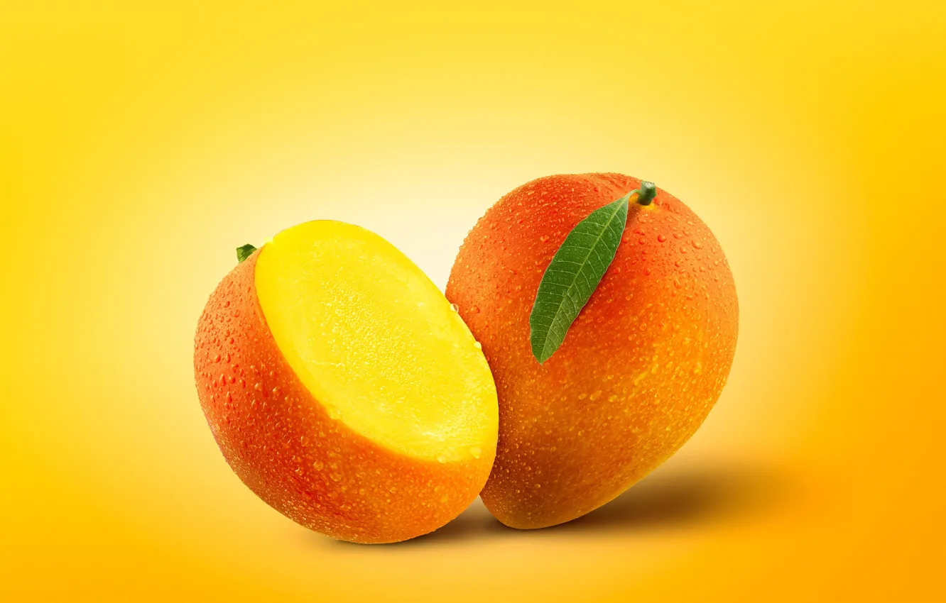 Фото обои макро, фрукты, манго