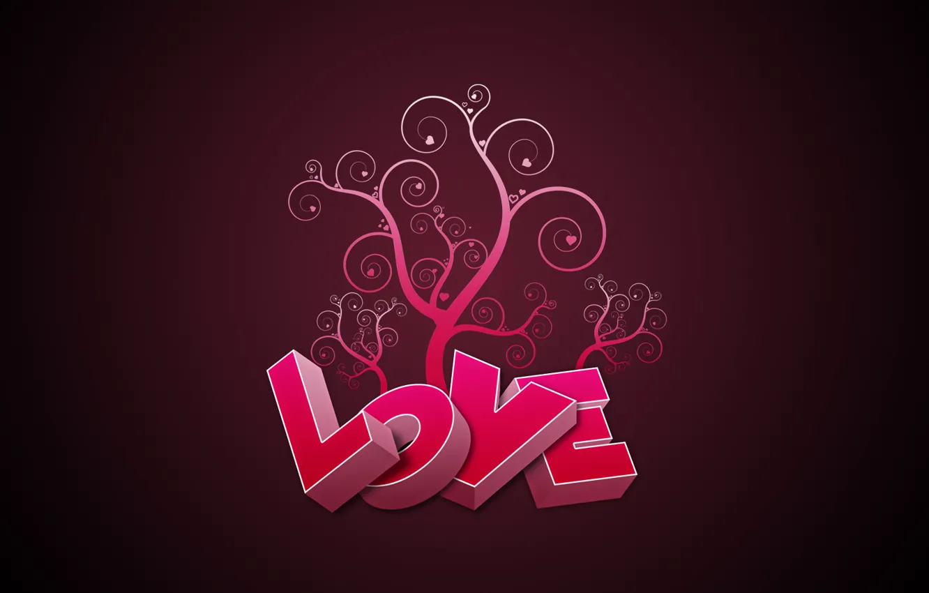 Фото обои любовь, буквы, настроение, минимализм, love, слова, hearts