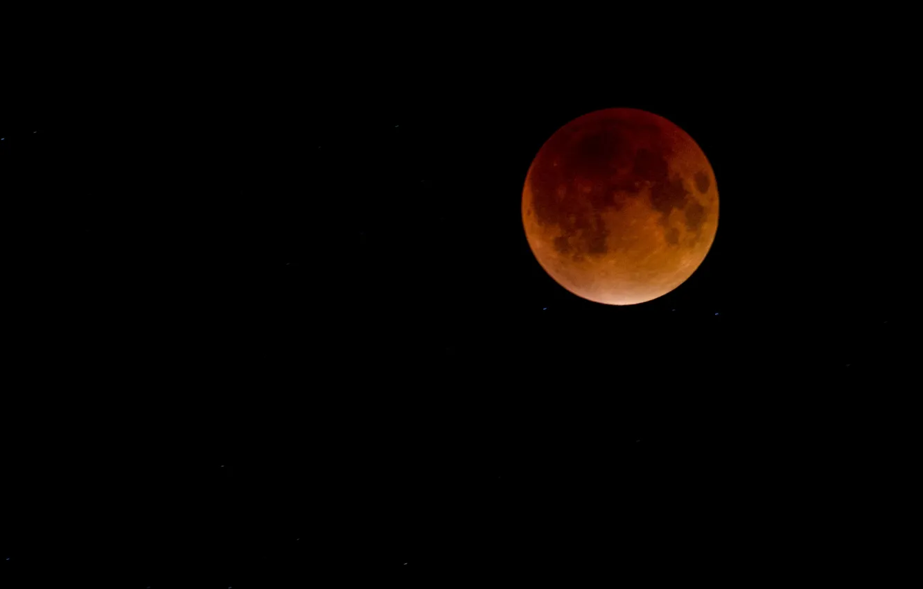 Фото обои звезды, луна, спутник, затмение, Moon, кровавая