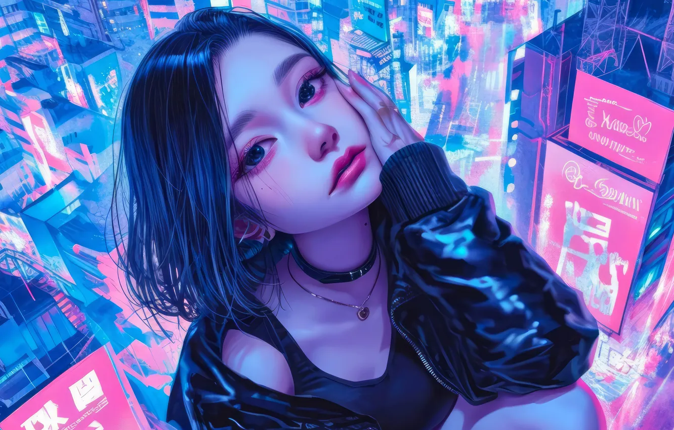 Фото обои Girl, look, Ai art
