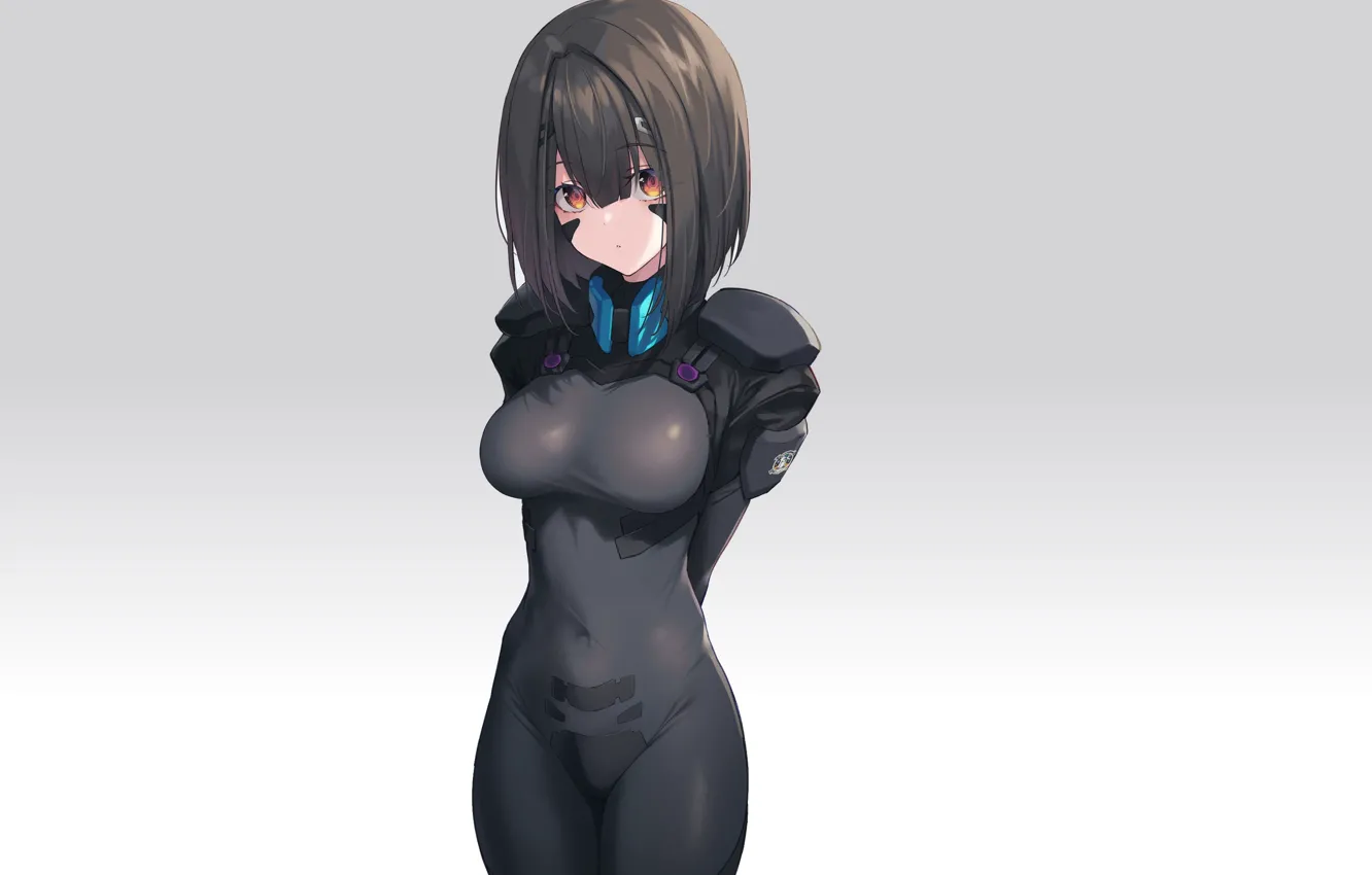 Фото обои kawaii, girl, sexy, black, boobs, anime, babe, cute