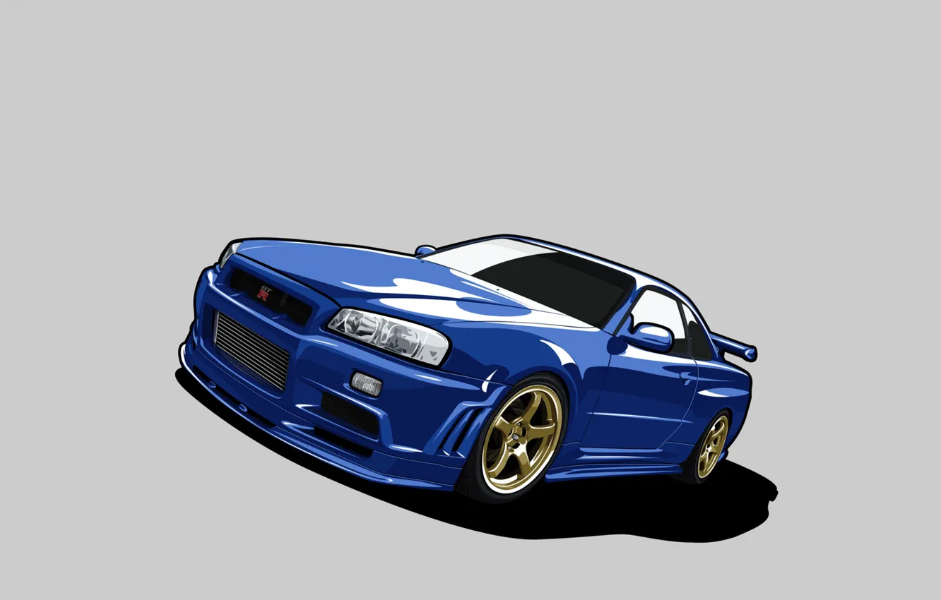 Skyline r34 рисунок