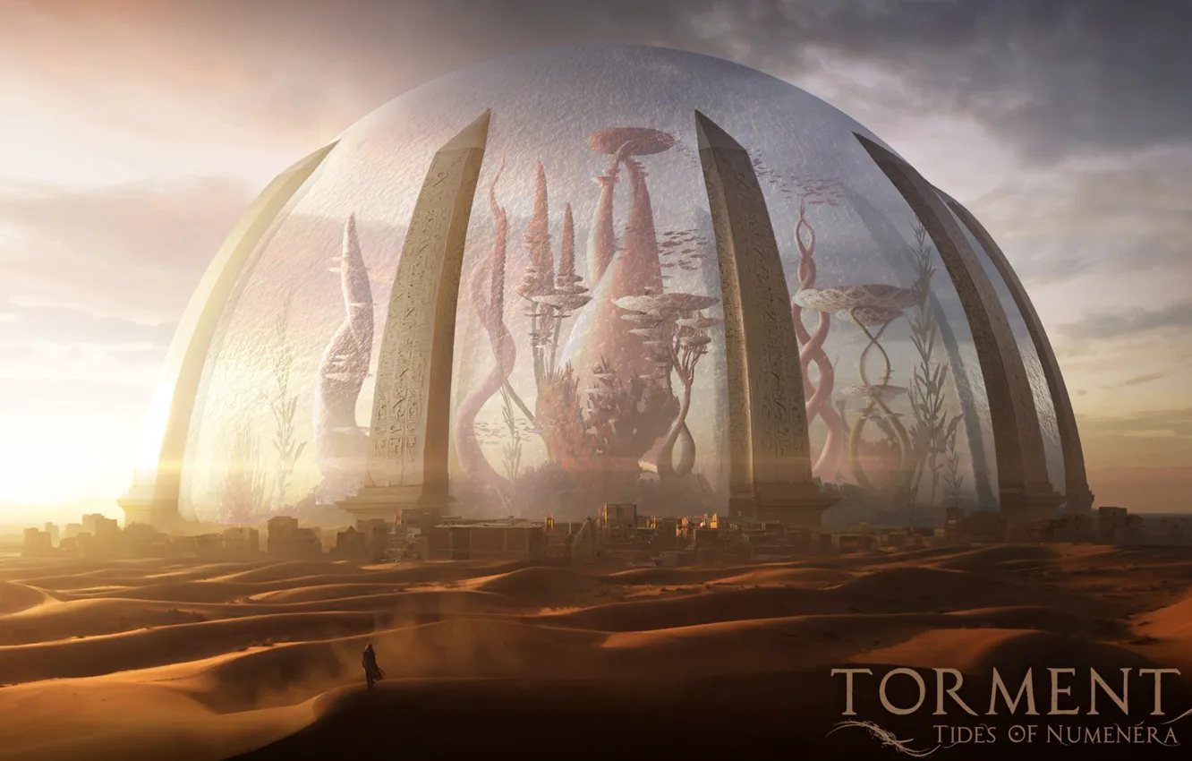 Фото обои desert, man, tides of numenera, torment