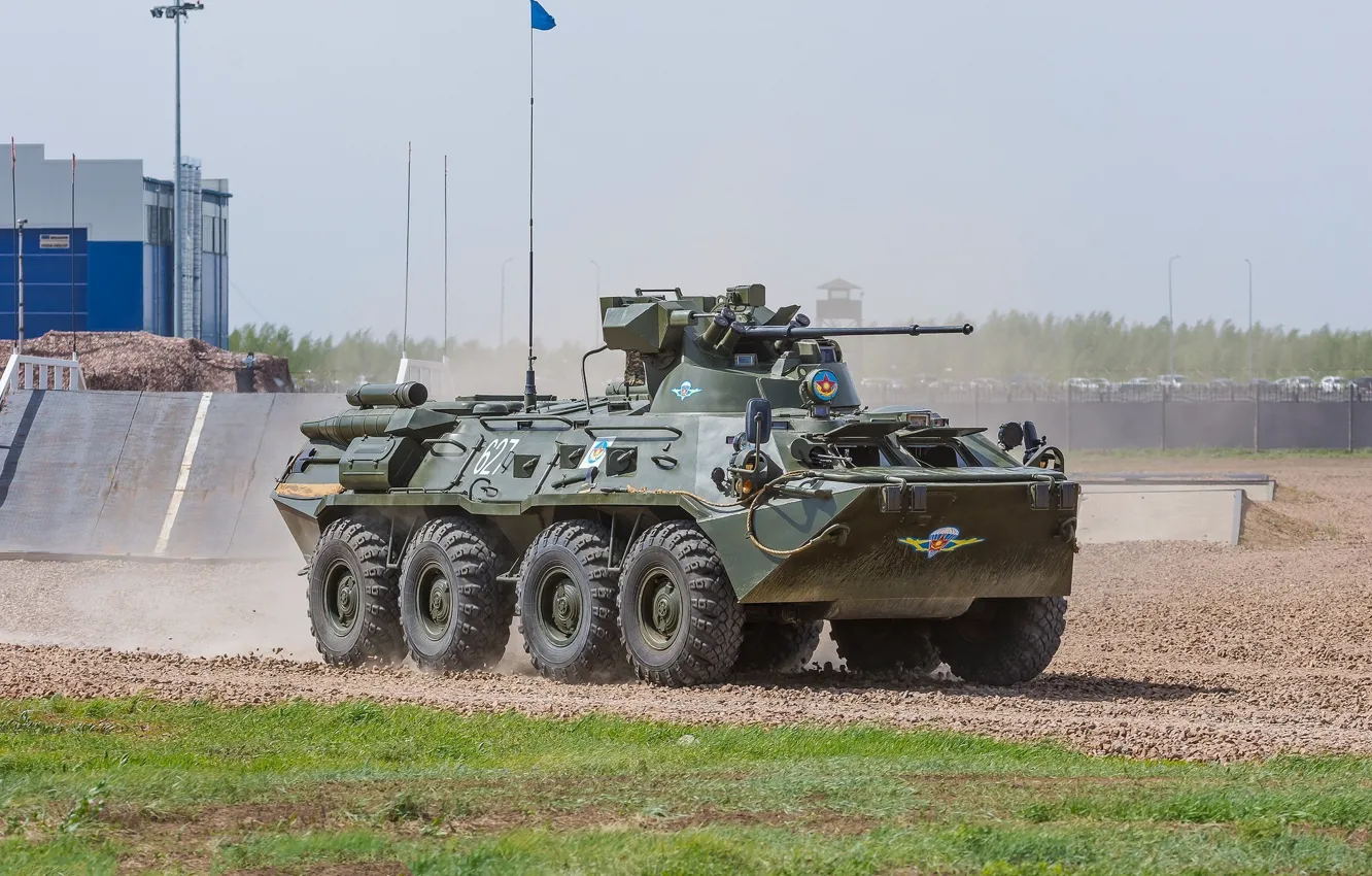Фото обои ВДВ, бронетранспортёр, БТР-82А, Армия России, полигон учения