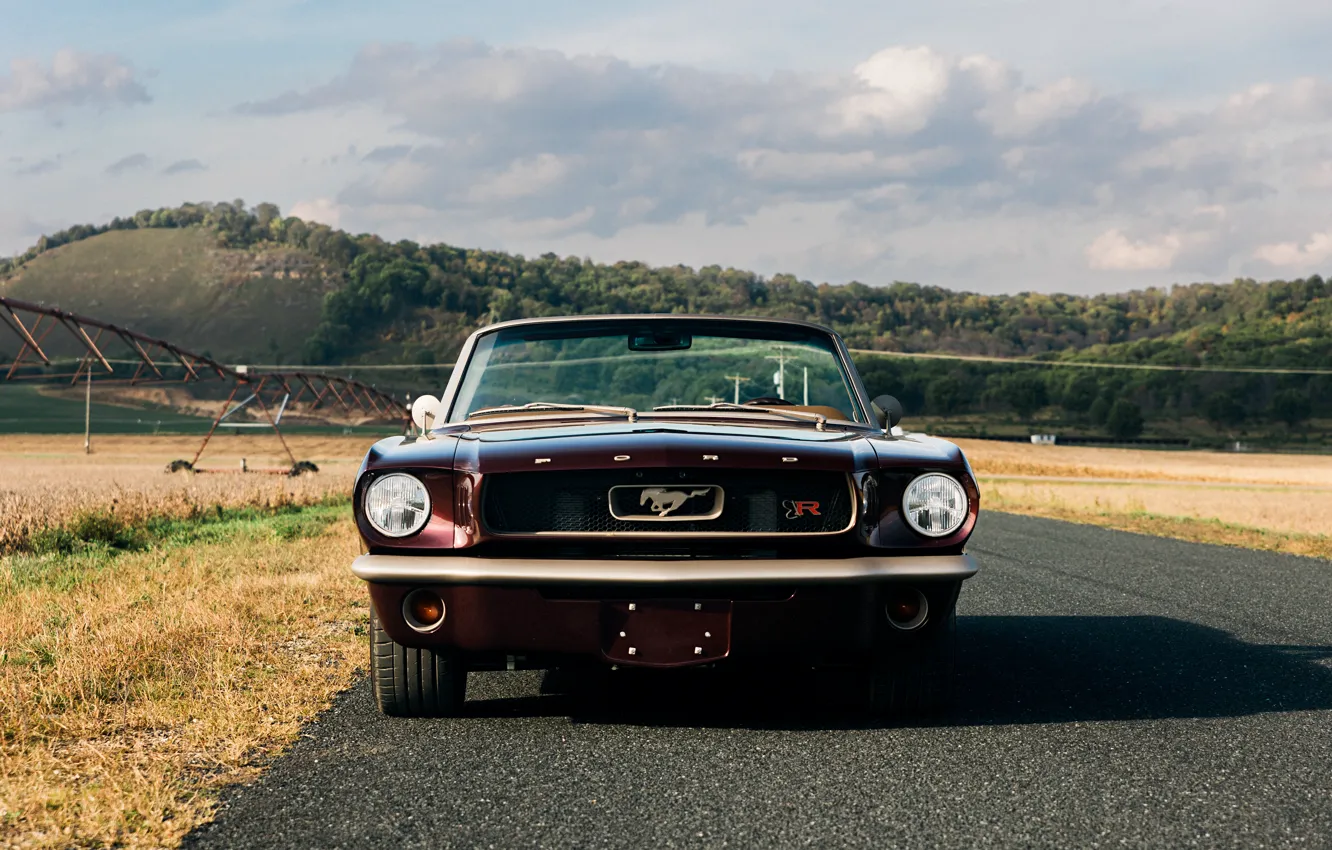 Фото обои Mustang, Ford, front, Ringbrothers, 1965 Ford Mustang Convertible, Ford Mustang Uncaged