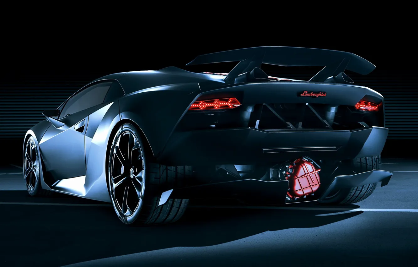 Фото обои Lamborghini, вид сзади, Lamborghini Sesto Elemento, Elemento, Sesto