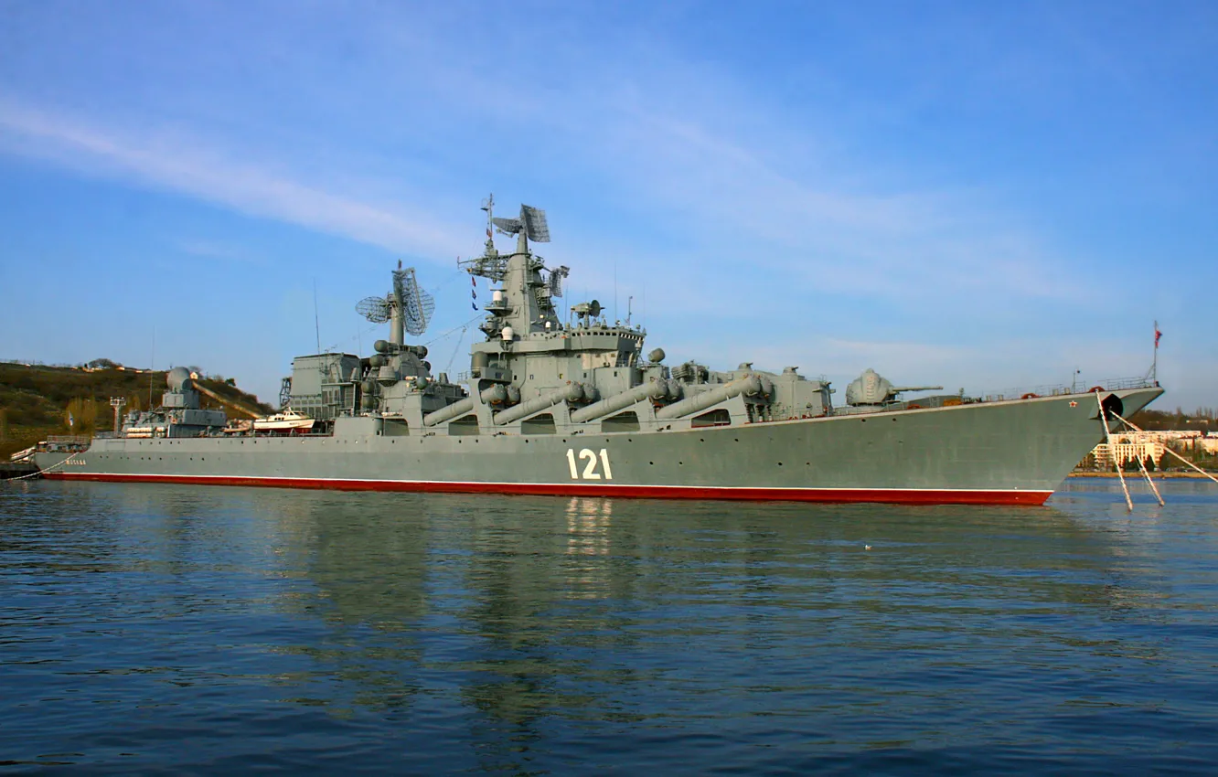 Фото обои Москва, крейсер, ракетный, гвардейский, проект 1164, шифр Атлант