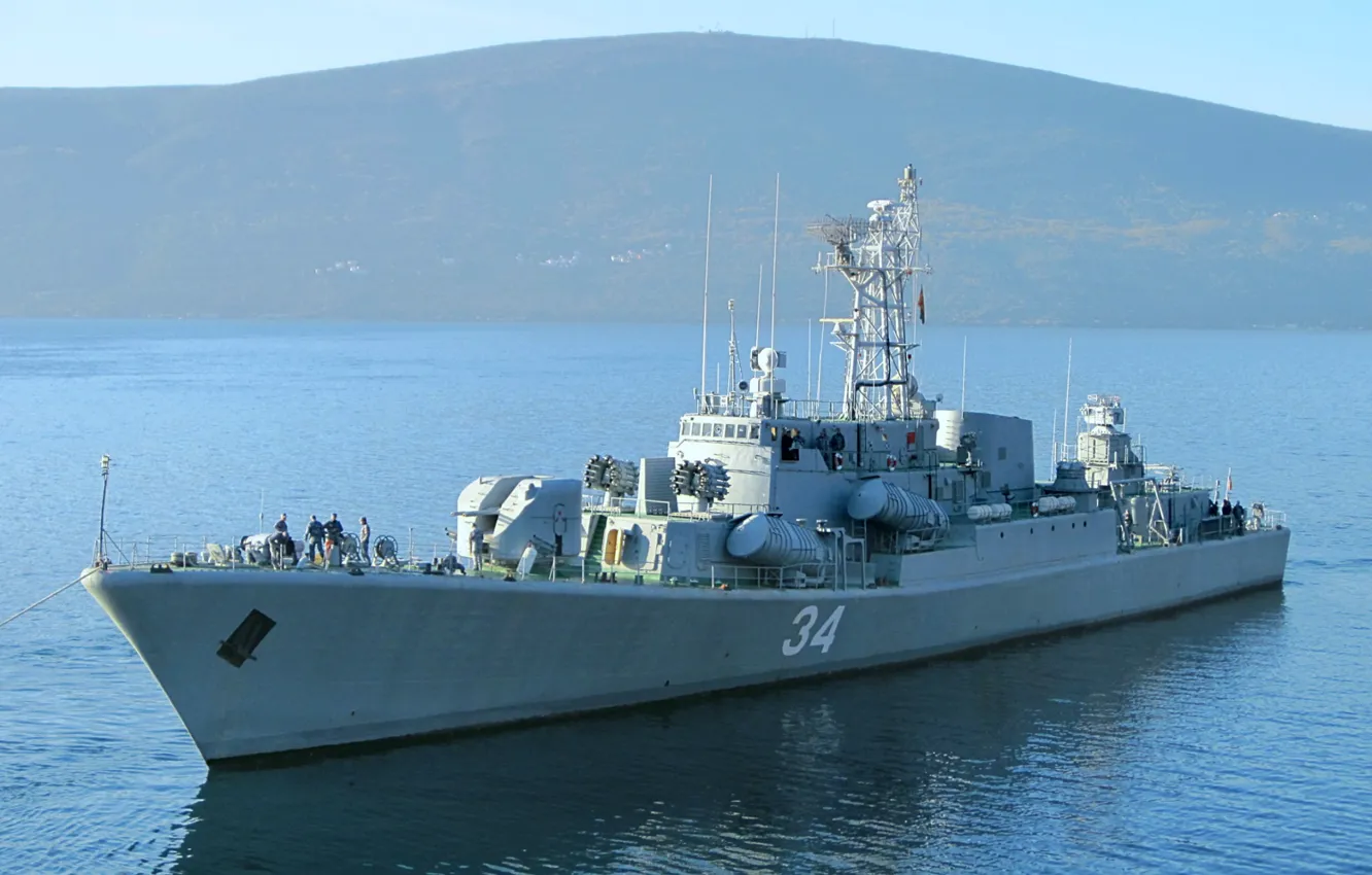 Фото обои фрегат, Черногория, Pula