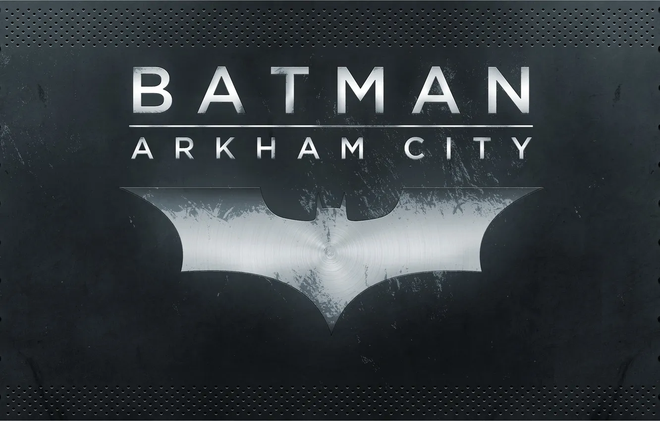 Фото обои логотип, City, Batman, Archam