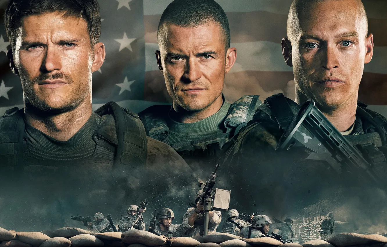 Фото обои The Outpost, боевик, постер, военный, Орландо Блум, Orlando Bloom, Scott Eastwood, Скотт Иствуд