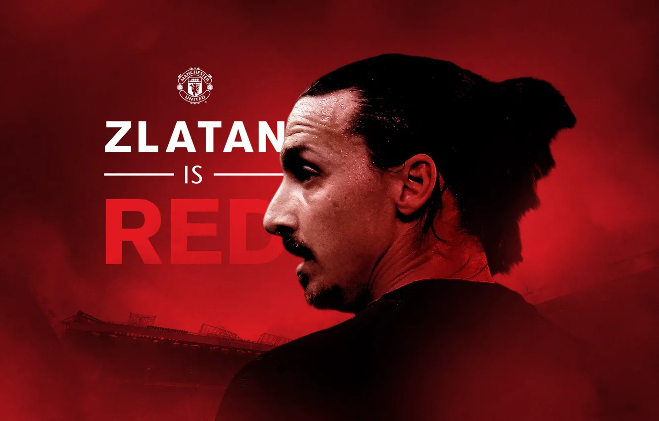 Фото обои Red, Sweden, Football, Manchester United, Devils, Player, Ibrahimovic, Zlatan