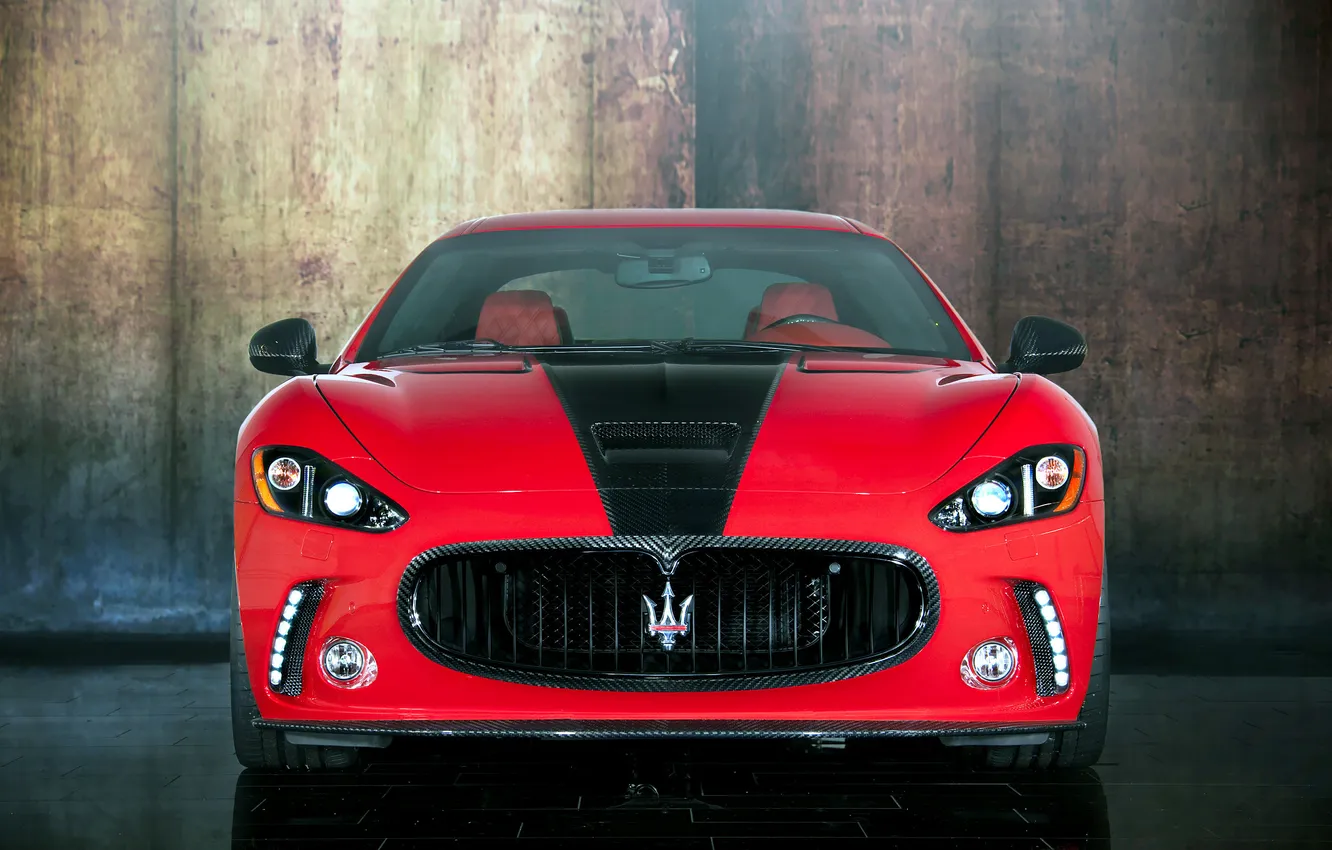 Фото обои красный, Maserati, red, GranTurismo, мазерати, Mansory, гран туризмо, мансори