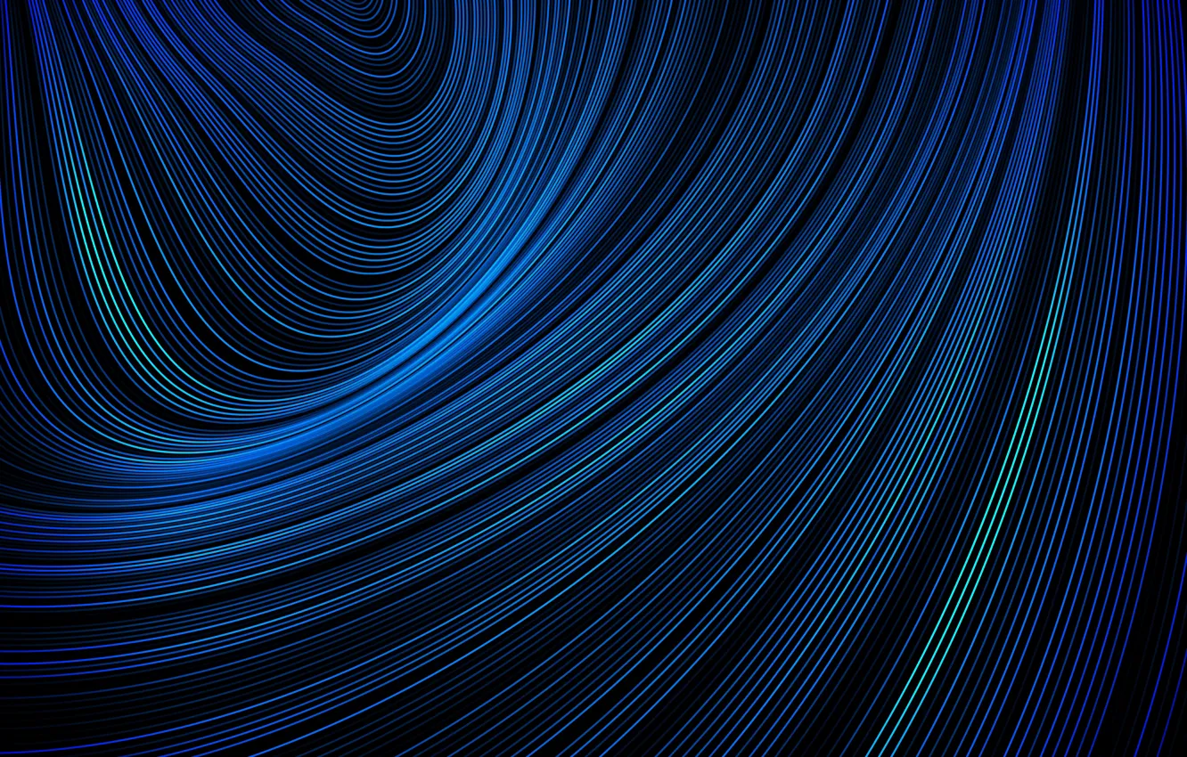 Фото обои Blue, Abstract, Lines