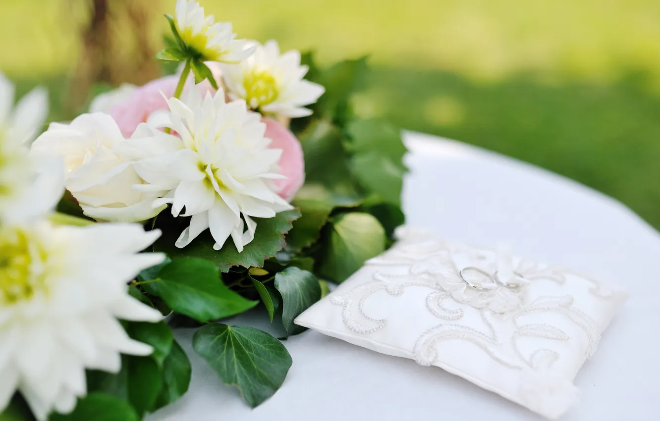 Фото обои цветы, букет, свадьба