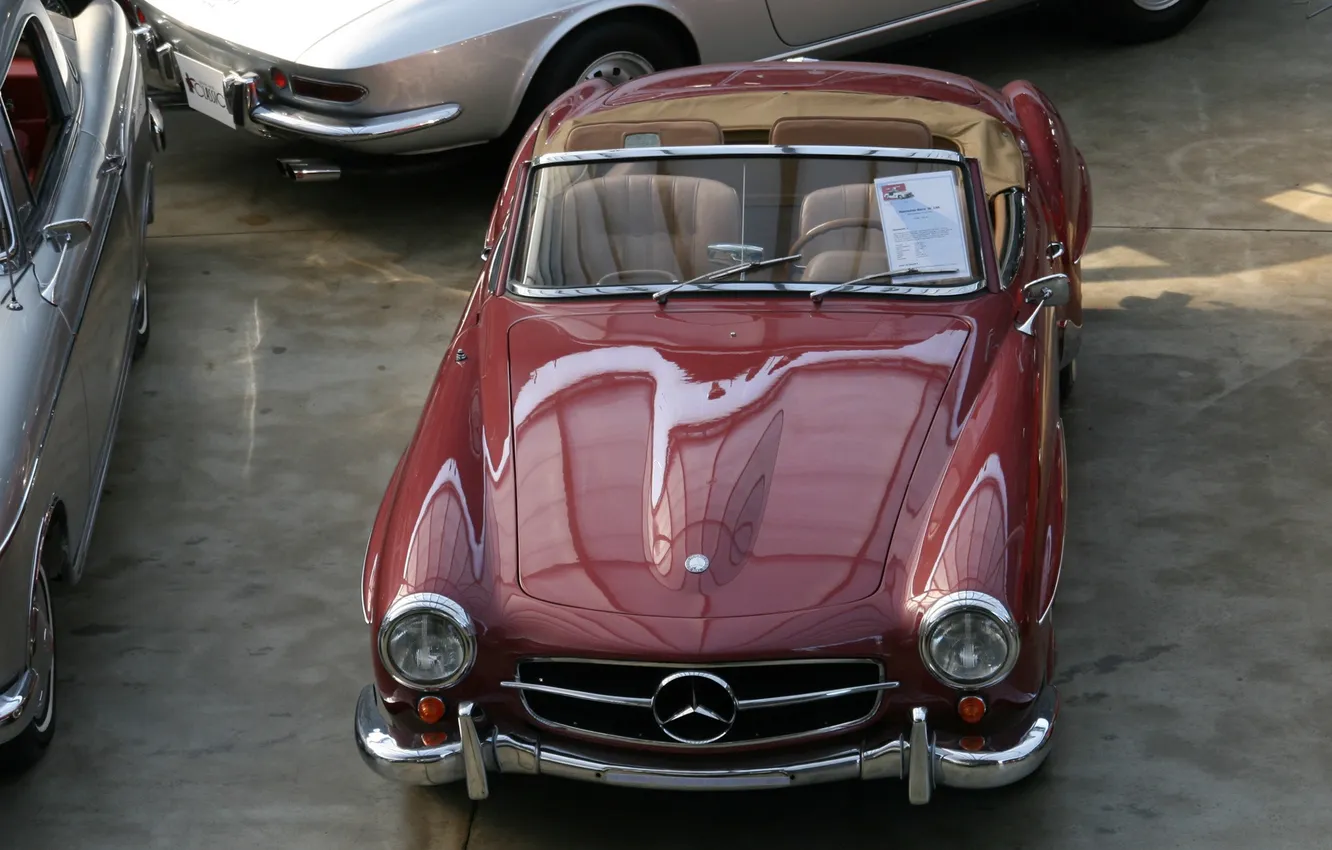 Фото обои ретро, Mercedes, Benz, классика, 300SL