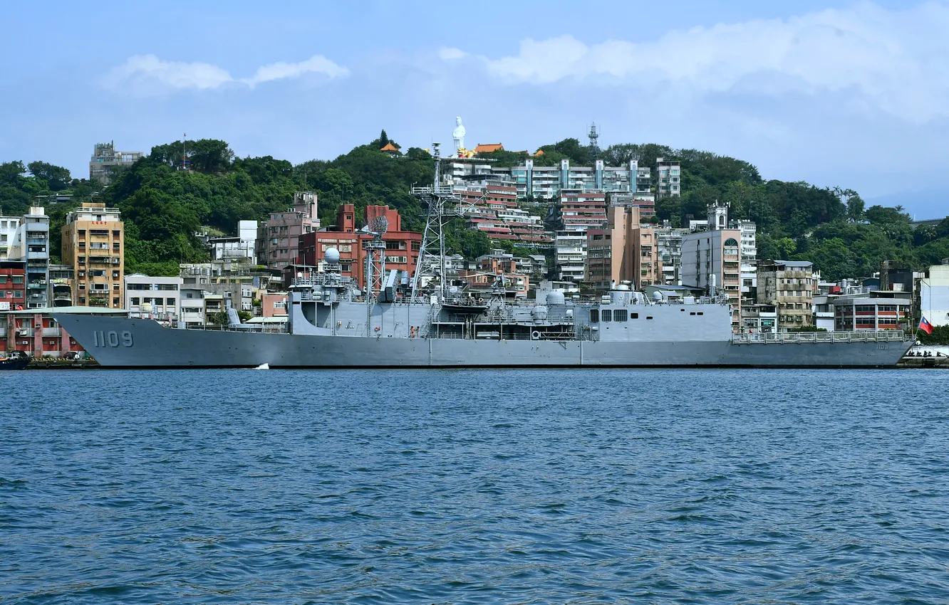 Фото обои эсминец, ВМС Тайваня, PFG2-1109, ROCS Chang Chien