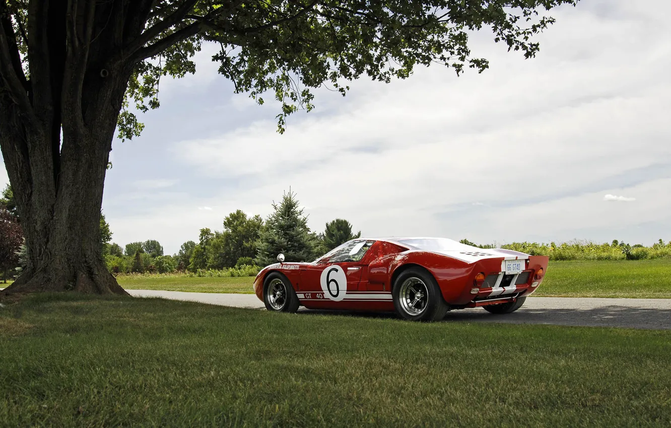 Фото обои Ford, Red, GT40