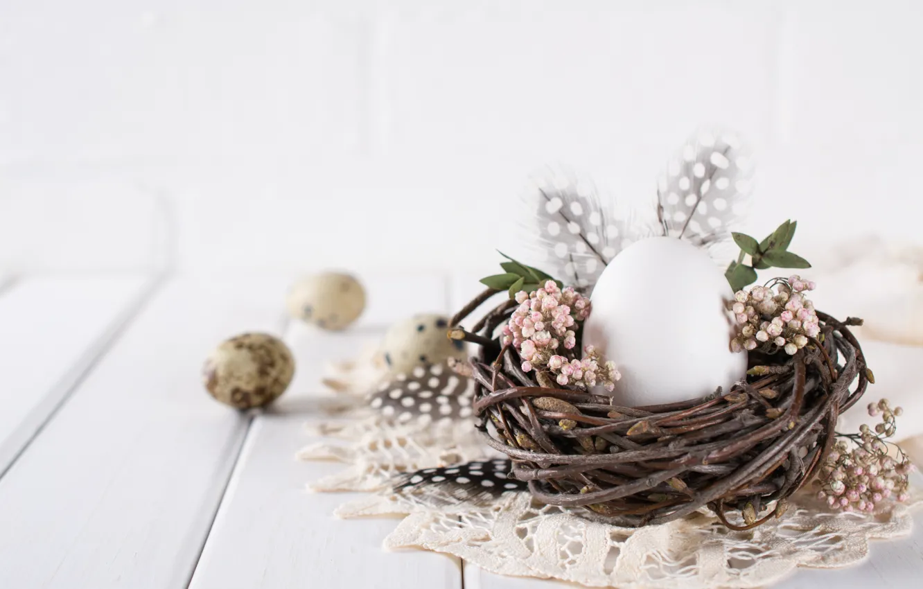 Фото обои цветы, праздник, весна, пасха, гнездо, композиция, egg, Irinka Vasilinka