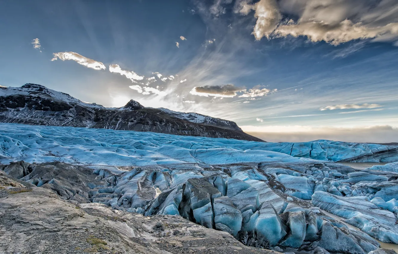 Фото обои лед, зима, горы, природа, ледник