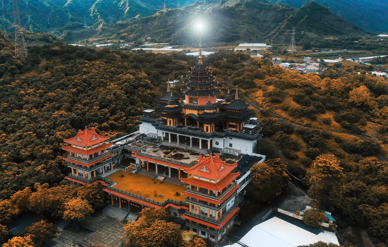 Фото обои пейзаж, Taiwan, Wanfo Buddhist Monastery