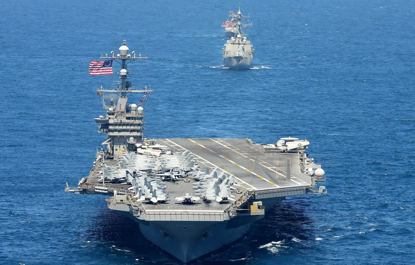 Фото обои USS George Washington, aircraft carrier, be ready