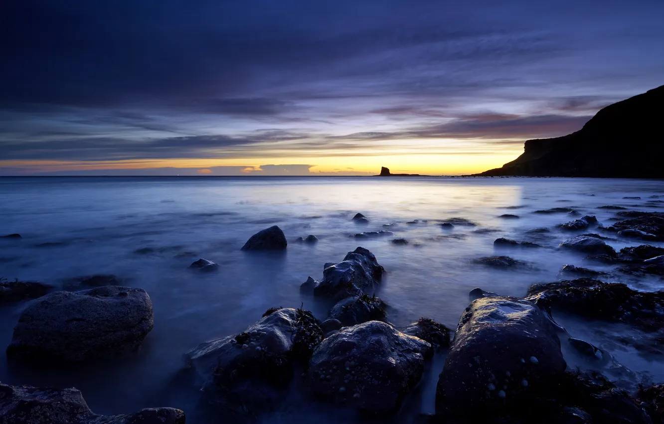 Фото обои sea, sunrise, Sunrise, Saltwick Bay