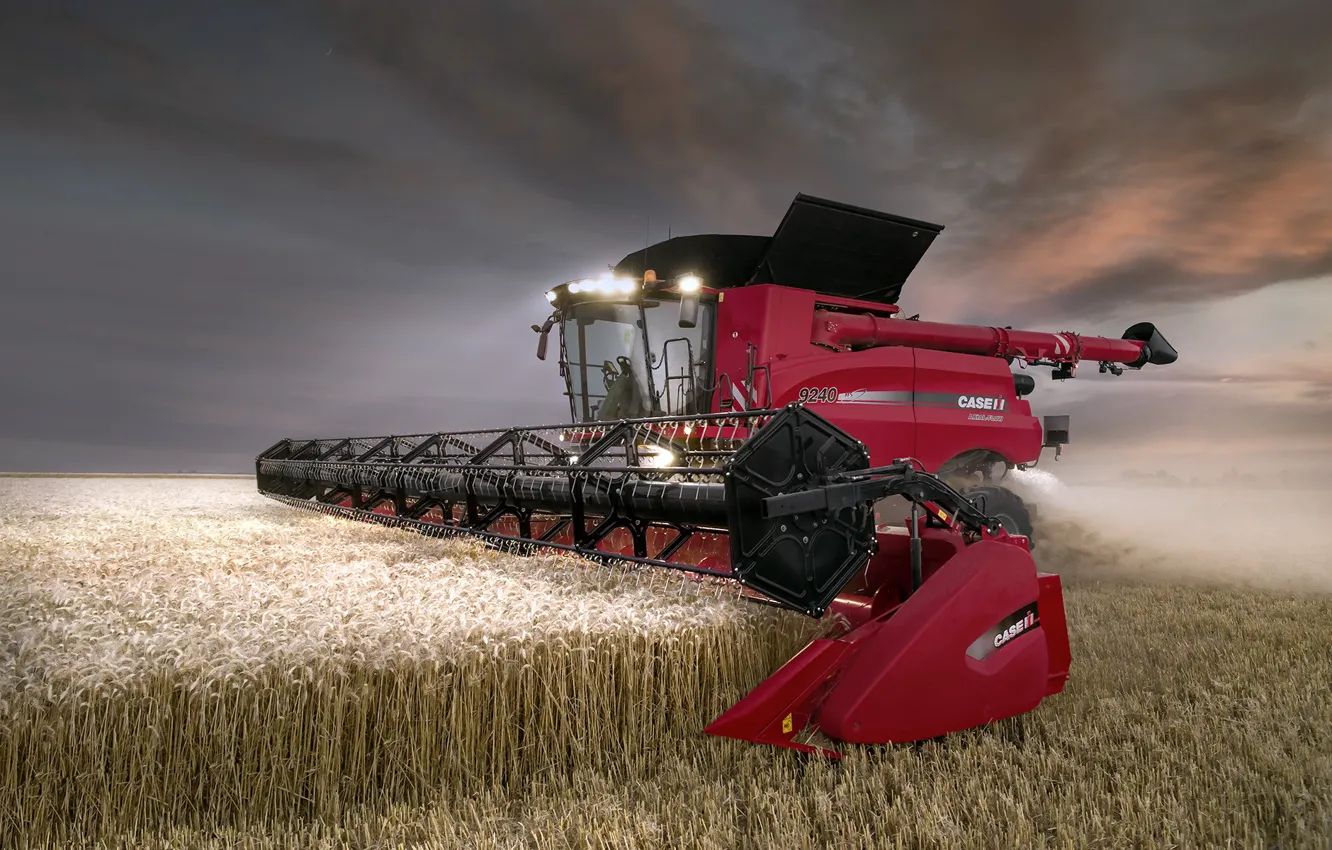 Фото обои поле, комбайн, Case IH Axial Flow 9240