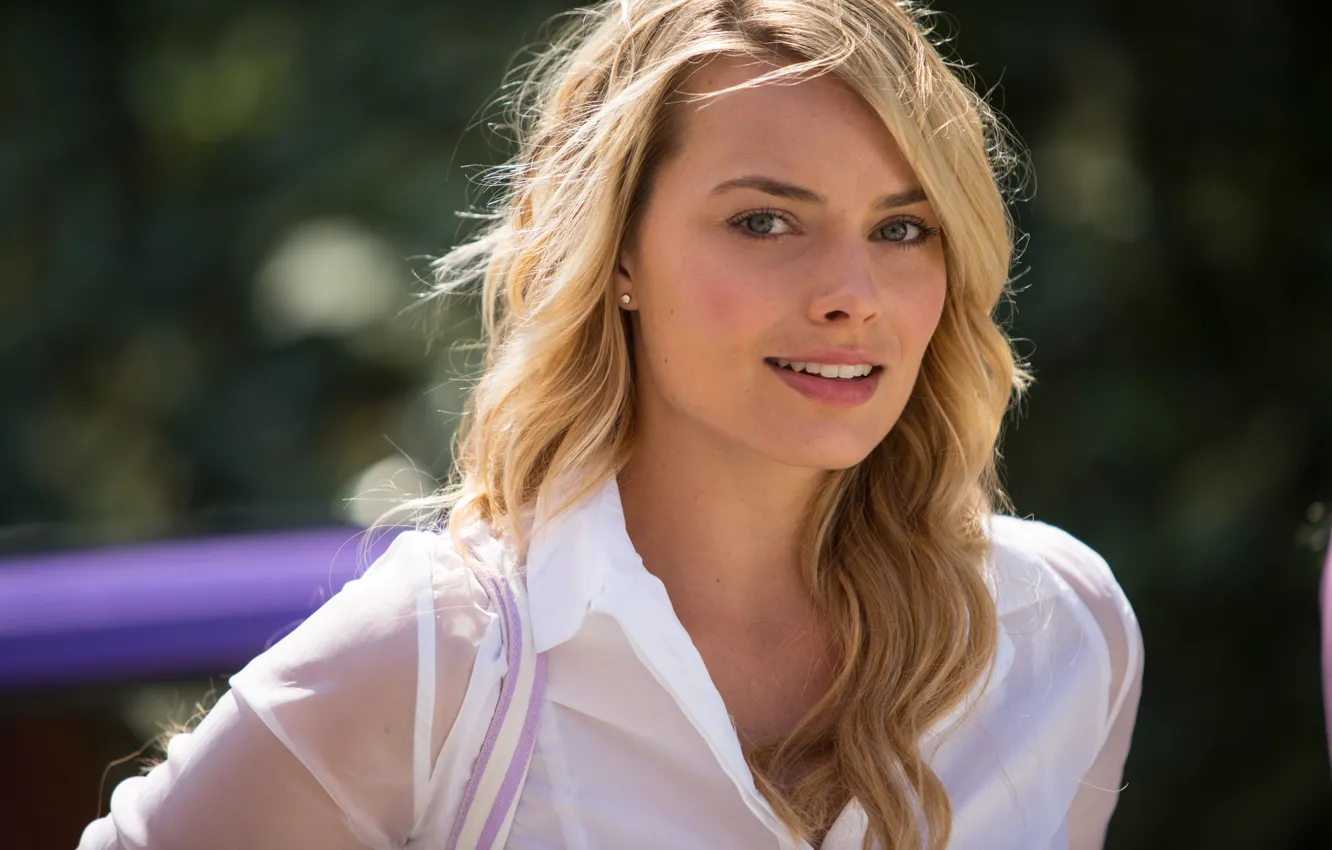 Фото обои взгляд, девушка, лицо, актриса, блондинка, Margot Robbie, Марго Робби