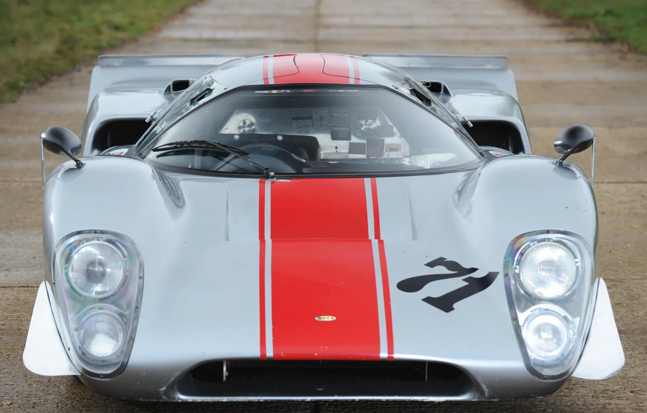 Фото обои дорога, вид спереди, Lola, спортивный автомобиль, Лола, 1969-1970, Lola Cars, T70GT