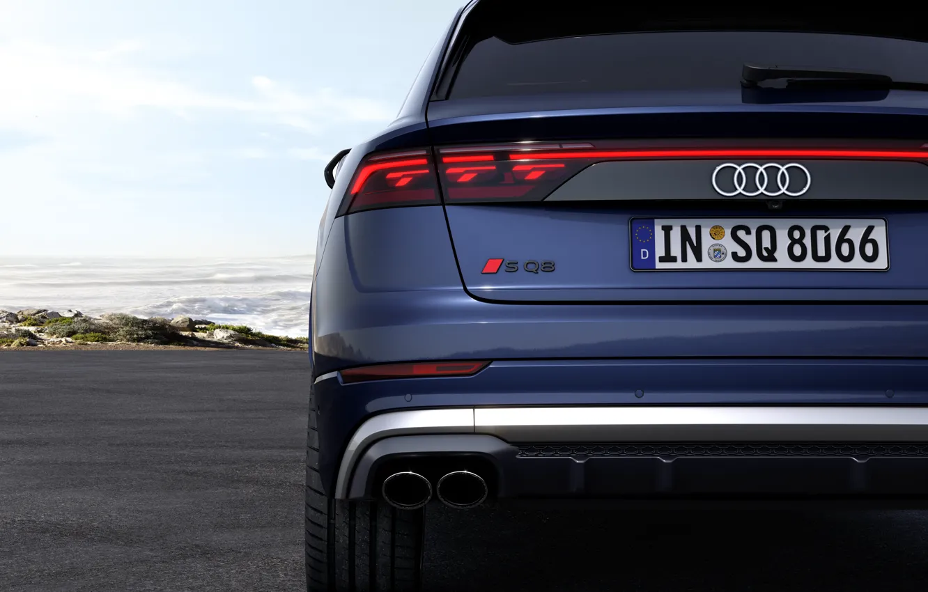 Фото обои Audi, close-up, rear, SQ8, Audi SQ8 TFSI