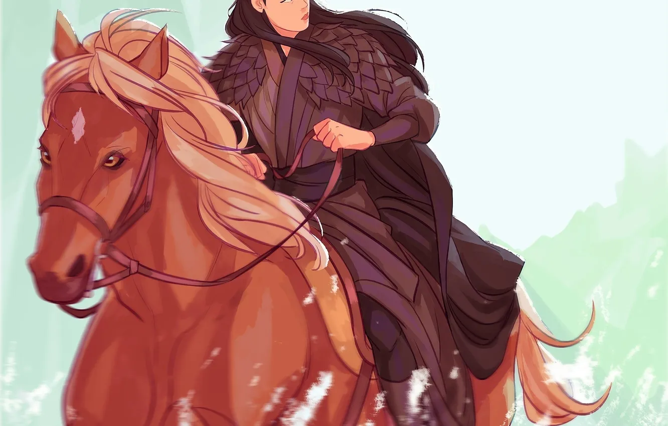 Фото обои брызги, лошадь, доспехи, Китай, парень, император