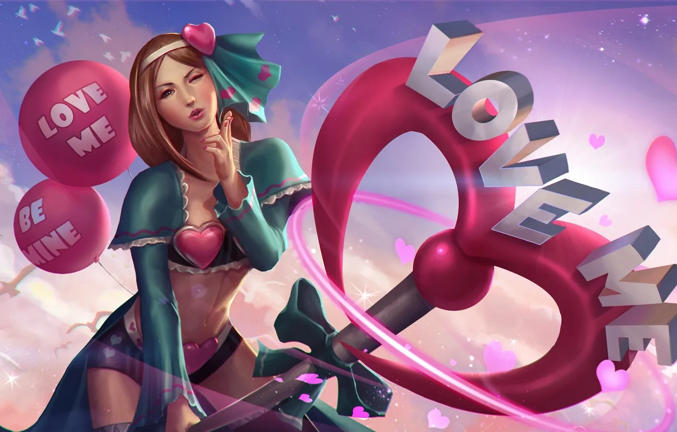 Фото обои девушка, hon, Valentine's Day, Heroes of Newerth, Happy Valentine's Day, empath, Overly Attached